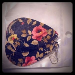 Faux leather earrings